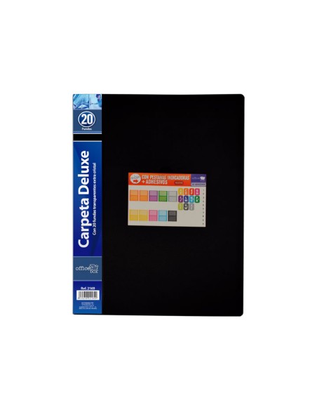 CARP. 20 FUNDAS OFFICE BOX PP A4 NEGRO