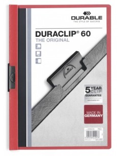 Pack 25 Unid. Duraclip 60 archivador Rojo, Transparente PVC 220903