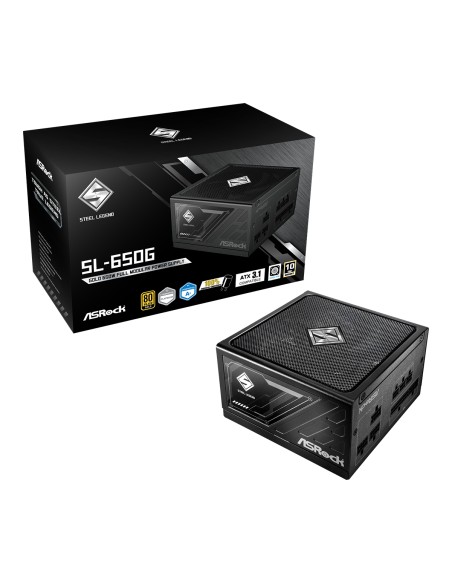 SL-650G Steel Legend unidad de fuente de alimentación 650 W 20+4 pin ATX ATX Negro