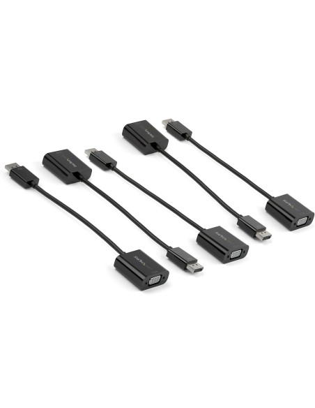 Paquete de 5 Adaptadores DisplayPort a VGA - Dongle Adaptador Activo DisplayPort 1.2 DP Digital a VGA Analógico - Adaptador de M