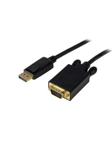 Cable 4,5m de Vídeo Adaptador Conversor DisplayPort DP a VGA - Convertidor Activo - 1080p - Negro