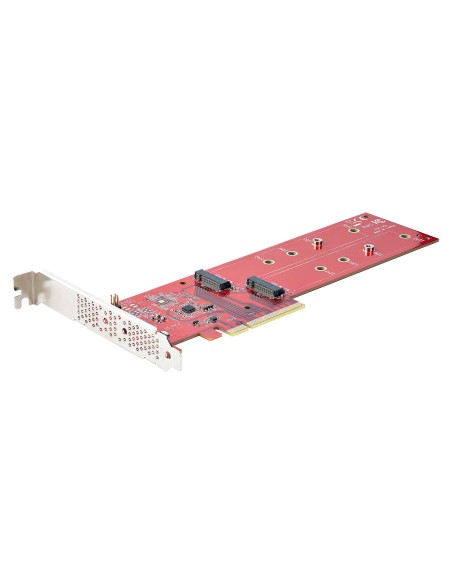 Tarjeta PCIe Adaptadora para 2 SSDs M.2, PCI Express x8 o x16 a NVMe Doble o SSDs M.2 AHCI, PCI Express 4.0, 7,8Gbps por Unidad 