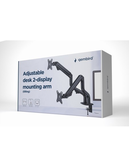 MA-DA2-02 soporte para monitor 81,3 cm (32") Escritorio Negro