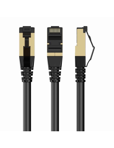 PP8-LSZHCU-BK-3M cable de red Negro Cat8 S/FTP (S-STP)