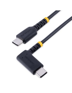 Cable 30cm USB C Acodado - en Ángulo Recto - PD 60W - 3A - Cable USB-C de Carga Rápida - de Alta Resistencia - USB 2.0 Tipo C - 
