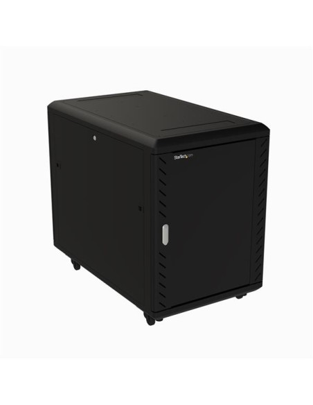 Armario Rack para Servidores 15U 19" 4 Columnas - Rack de Servidores con Cerradura y Seguro - Rack con Ruedas y Carriles de Mont
