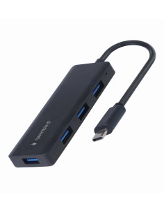 UHB-CM-U3P4-02 base para portátil y replicador de puertos Alámbrico USB 3.2 Gen 1 (3.1 Gen 1) Type-C Negro