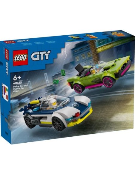 COCHE DE POLICIA Y POTENTE DEPORTIVO