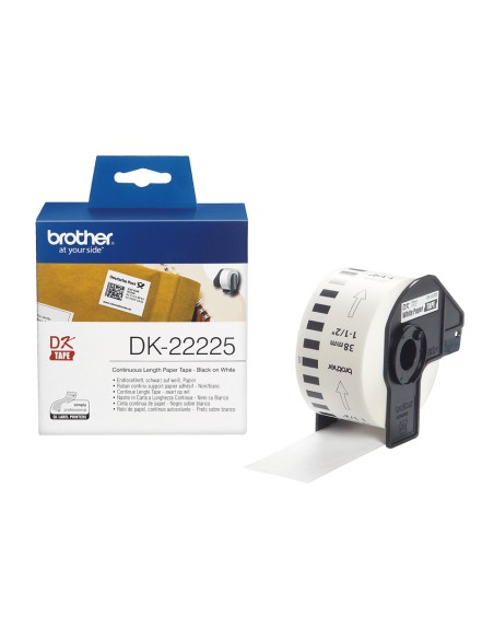 DK-22225 cinta para impresora de etiquetas Negro sobre blanco DK-22225 - Pack de 3 unidades