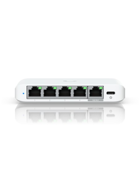 UniFi Flex Mini 2.5G Gestionado 2.5G Ethernet (100/1000/2500) Energía sobre Ethernet (PoE) Escritorio Blanco