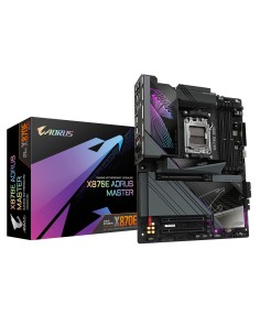 X870E AORUS MASTER Placa Base - Compatible con CPUs AMD Ryzen 9000, 16+2+2 fases VRM digitales, hasta 8600MHz DDR5 (OC), 3xPCIe 