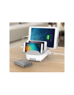 10PUSBDKS-EU organizador para estación de carga Independiente Blanco