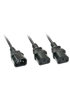 30039 cable de transmisión Negro 2 m C14 acoplador Acoplador C13 2 x