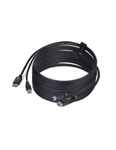 Cable KVM DisplayPort y USB 3.0 5Gbps de 3m - 4K 60Hz - Cable Combo DP 1.2 y USB para Switch Conmutador KVM
