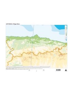 Paq 50 mapas asturias fisico mudos