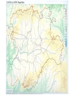 Paq 50 mapas castilla leon fisico mudos