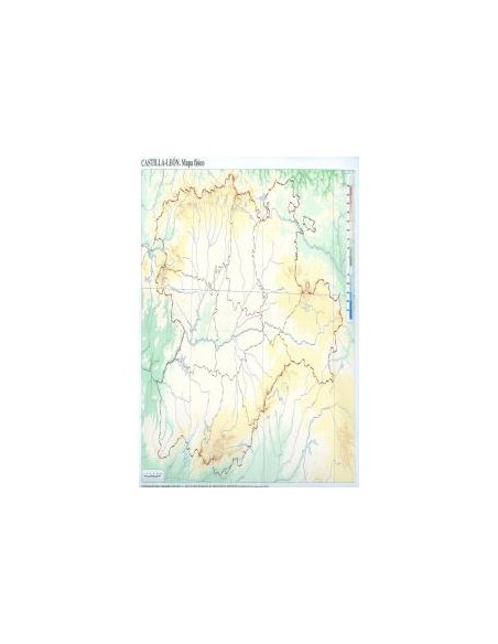 Paq 50 mapas castilla leon fisico mudos