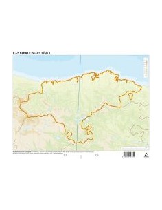 Paq 50 mapas cantabria fisico mudos