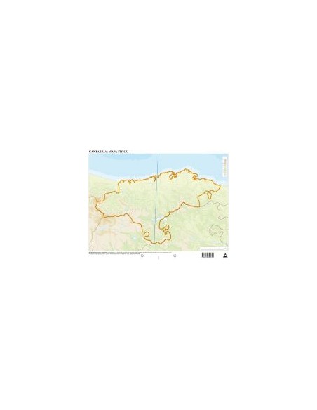 Paq 50 mapas cantabria fisico mudos
