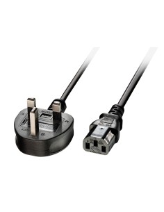 30434 cable de transmisión Negro 3 m Enchufe tipo G C13 acoplador 2