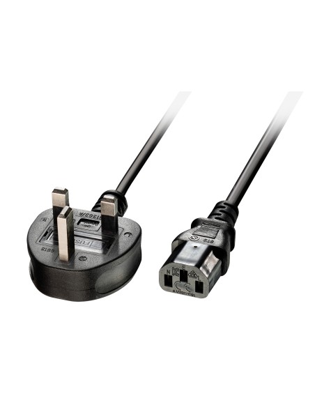 30434 cable de transmisión Negro 3 m Enchufe tipo G C13 acoplador