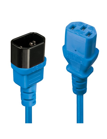 30470 cable de transmisión Azul 0,5 m C14 acoplador C13 acoplador