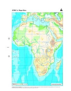 Paq 50 mapas africa fisico mudos
