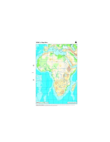 Paq 50 mapas africa fisico mudos