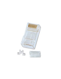 62430 conector RJ-45 8-pin cat.6 Transparente