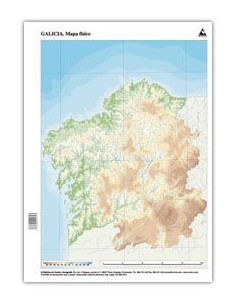 Paq 50 mapas galicia fisico mudos