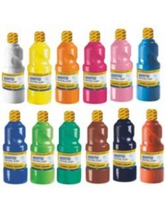 GIOTTO TÉMPERA ESCOLAR LAVABLE MARRÓN BOTELLA 1000 ML