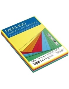 CARTULINA A4 FABR. 185g P/100 COL.INTEN.