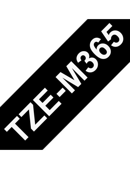 TZE-M365 cinta para impresora de etiquetas Blanco sobre negro