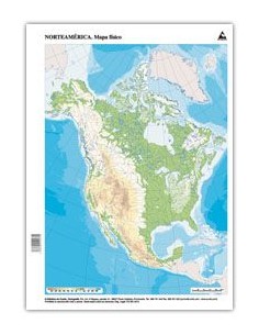 Paq 50 mapas norteamerica fisico mudos