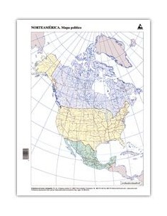 Paq 50 mapas nortemaerica politico mudos