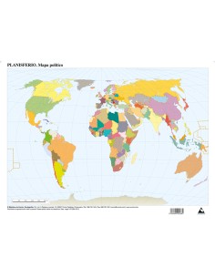 Paq 50 mapas planisferio politico mudos