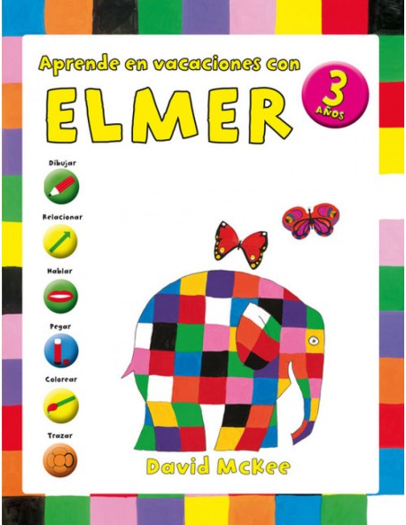 Aprende vacaciones con elmer 3 anos