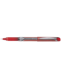 Hi-Tecpoint V5 Grip Rojo Bolígrafo Fino BXGPN-V5-R - Pack de 12 unidades