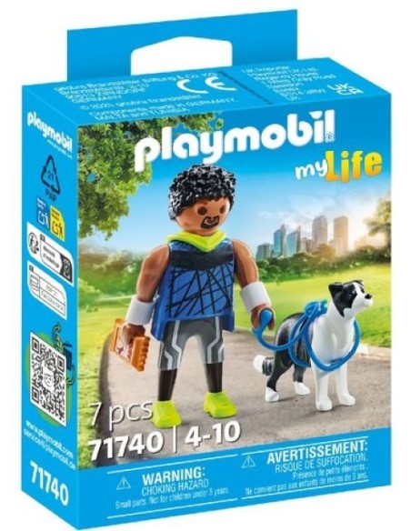 CORREDOR CON BORDER COLLIE PLAYMOBIL