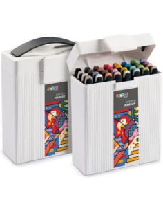 Caja 32 rotuladores sketch markers doble punta base alcohol