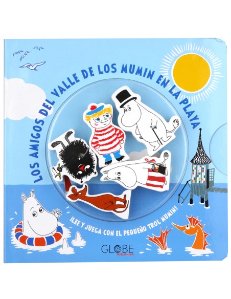 Els amics de la vall dels Mumin a la platja