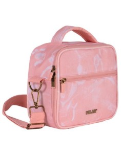 Bolsa isotermica 35l con 3 recipientes serie lava rosa 23x20x11cm