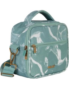 Bolsa isotermica 35l con 3 recipientes serie lava verde 23x20x11cm