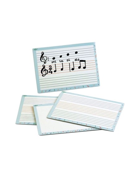 PIZARRA DOBLE BLANCA PENTAGRAMA 21X30CM FBO 800P