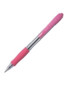 C 12 BOLIGRAFO SUPERGRIP COLOR CUERPO ROSA PUNTA 10MM