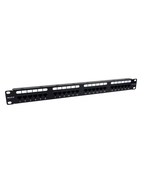 Patch panel 19" 24P Cat.6 UTP RJ45 DUAL 1U + Organizador - PU 2424