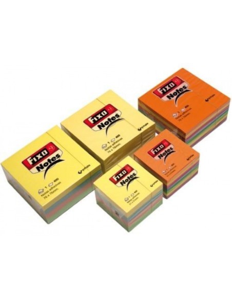 CUBO 400 NOTAS ADHESIVAS 51X51MM FIXO COLORES NEON