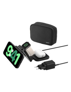 BoostCharge Pro Auriculares, Smartphone, Reloj inteligente Negro Corriente alterna, USB Cargador inalámbrico Carga rápida Interi