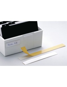 Labelfix 15 x 200 mm etiqueta autoadhesiva Rectángulo Blanco, Amarillo 10 pieza(s)