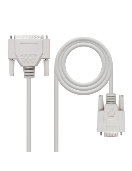 CABLE SERIE NULL MODEM DB9/H-DB25/M 1.8 M
